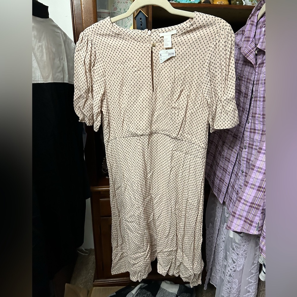 NWT H&M Cream & Black Mini Dress